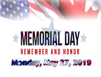 Memorial Day - May 26th